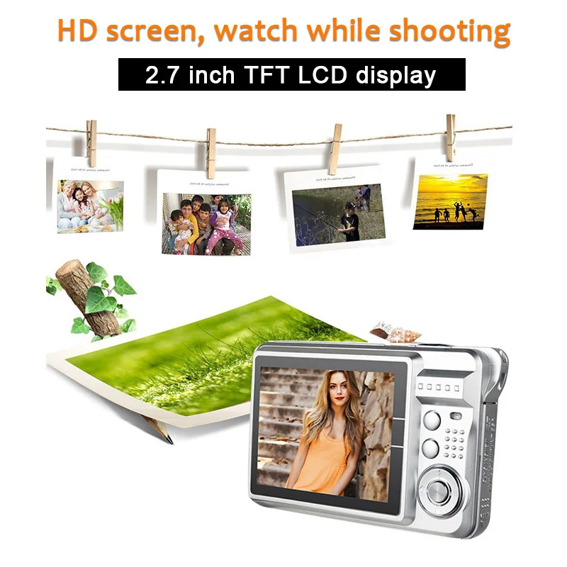 New K09 18MP 2.7 Inch LCD Screen 8x Zoom Smile Capture Anti-Shake Digital Camera for Child Gift