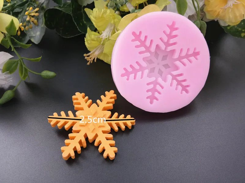 3D DIY Рождественские украшения новые снежинки силиконовые помадные формы для торта Мыло шоколадные конфеты плесень кухонный инструмент для выпечки