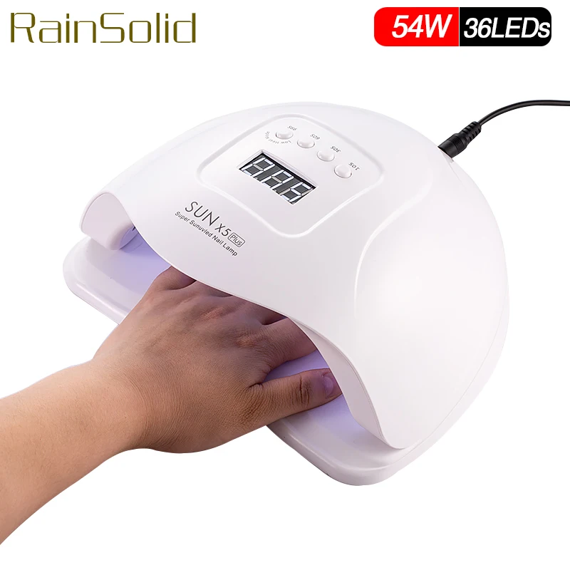 2019 YUJIA New 54W SUN X5 Plus Nail Dryer LCD Display 36 LED Lamp UV for Curing Gel Polish Auto Sensing | Красота и здоровье