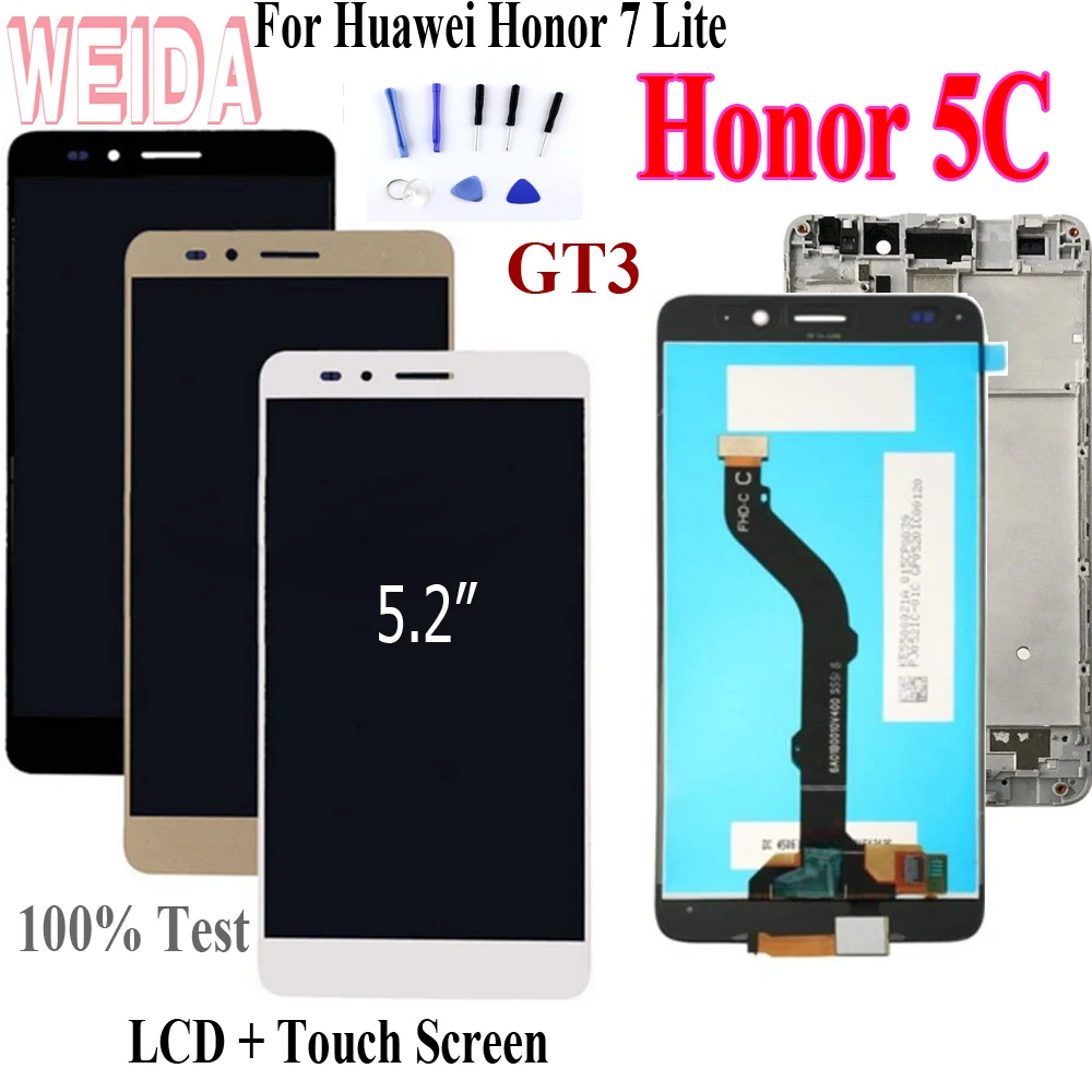 5," для huawei Honor 5C lcd кодирующий преобразователь сенсорного экрана в сборе NEM L21 L51 ЖК-дисплей для huawei Honor 7 Lite/GT3 lcd