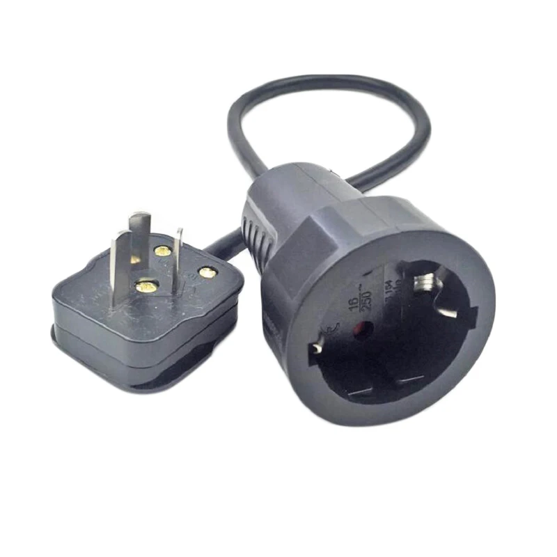 

European Standard Socket to China Plug Conversion CN Household Appliances Plug to EU Socket Power Adapter Extension Cable