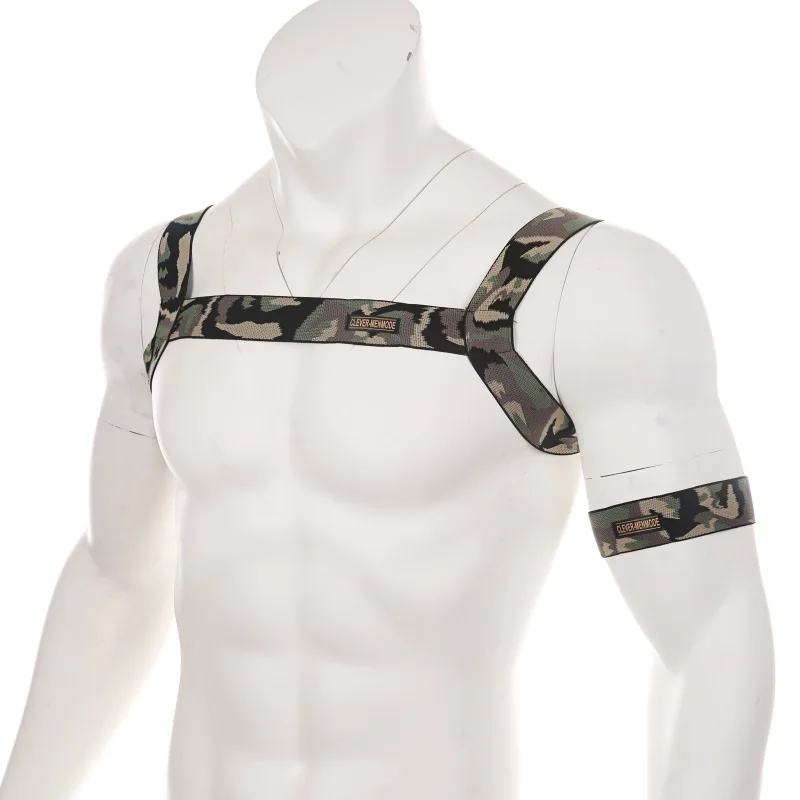 CLEVER-MENMODE Harness Lingerie Men Body Chest Strap Sexy Bondage Costume High Elastic Night Clubwear Male Performance Arm Band cosplay costume,mens bondage lingerie,sexy fetish wear,men chest harness belt