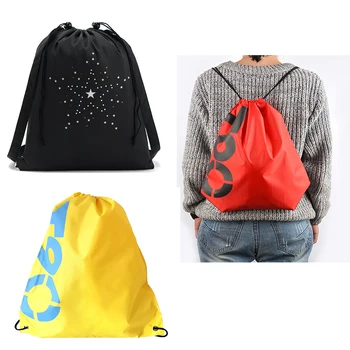 

Summer Beach Swimming Bags Outdoor Sports Drawstring Backpack Black Stars Waterproof Beach Climbing Riding Storage Bag