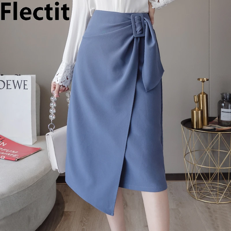 Wrap midi skirt with split Clearance
