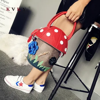 

Luxury Mushroom Shape Bucket Women Sling Shoulder Bag Girl Ins Popular Crossbody Messenger Bags Fashion Style Handbag Purse Sac