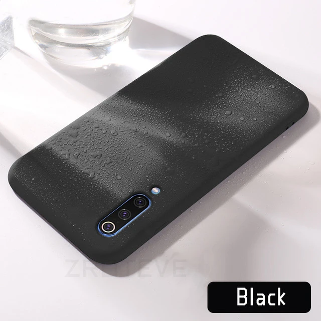 Black Чехол для Xiaomi mi 9 mi A3 Жидкая силиконовая Резина мягкий чехол для Xiaomi mi 9SE mi 9 SE Explorer противоударные телефонные чехлы Coque - Цвет: Black