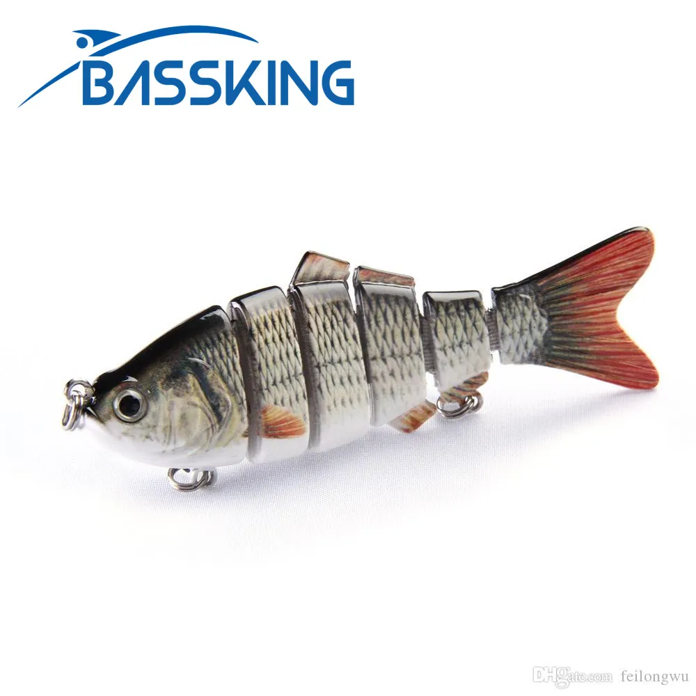 

BASSKING Winter Fishing Gear Bionic Multi-section Swim Hard Bait 102mm Artificial Wobbler Rotating Trolling Pike Carp Crank Lure