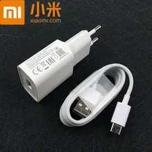 Оригинальное быстрое зарядное устройство Xiao mi QC 3,0 EU зарядный адаптер usb type c кабель для mi a1 a2 mi 8 9 se 9t max mi x 3 Red mi Note 7 K20 pro