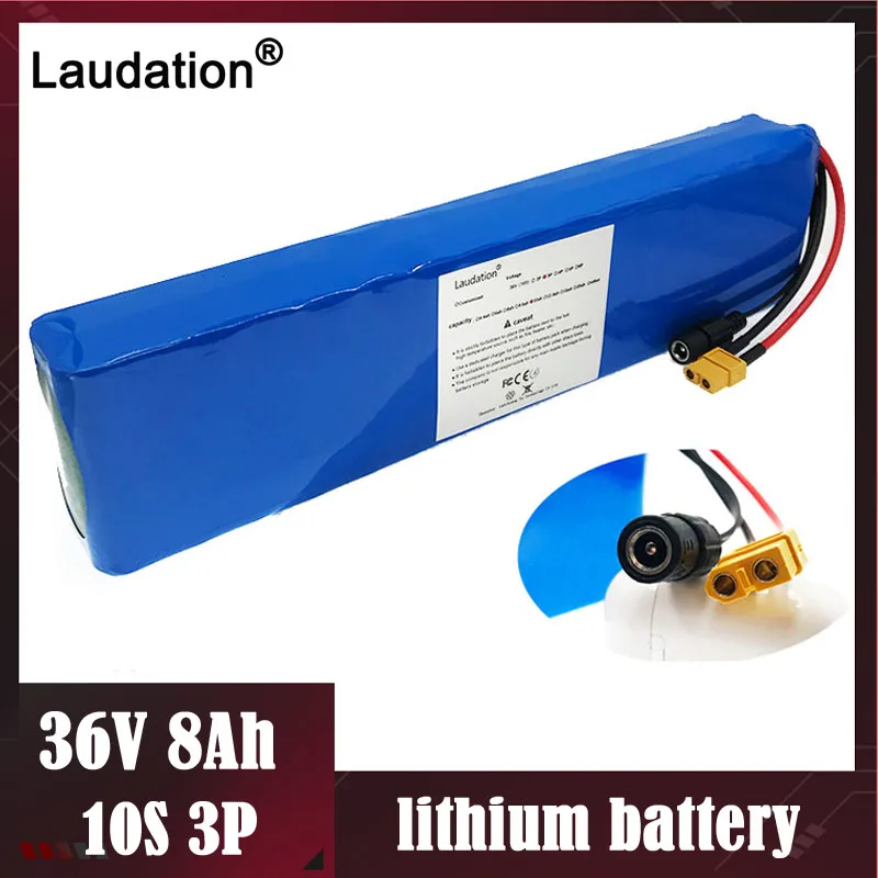 Laudation 36V 8ah литиевая батарея электрического велосипеда 10S 3P высокое качество 18650 Аккумулятор для 500W E ремень велосипеда 15 A BMS