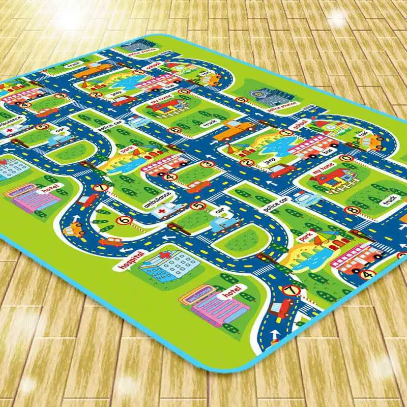 

Multi-size children's activity mat Urban traffic track pattern Moisture proof Non-slip Baby crawling mat kids baby Play Mat