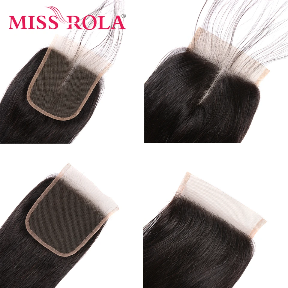 Miss Rola Hair Brazilian 5X5 ＆ 6X6 Straight Lace Frontal Closures Human Hair Lace Closure Remy Light Brown
