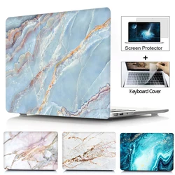 Funda de ordenador portátil para Macbook Pro 13, carcasa dura de mármol M1 2021 para Macbook Air 13, ID táctil A2337 para Macbook Pro 16 15 12 11