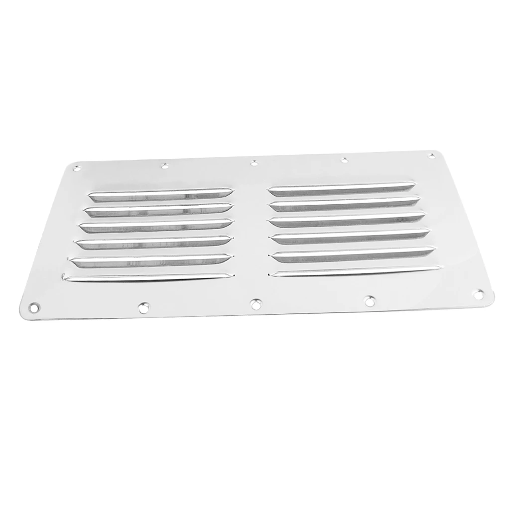 316 Stainless Steel Boat RV Caravan Blower Stamped Air Vent Grill Grille - Rectangular