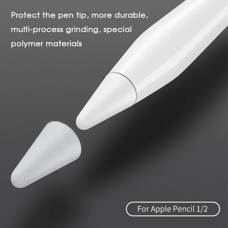 8 шт силиконовый сменный наконечник, чехол, защитный чехол для Apple Pencil, 1-й 2-й сенсорный экран, стилус, чехол