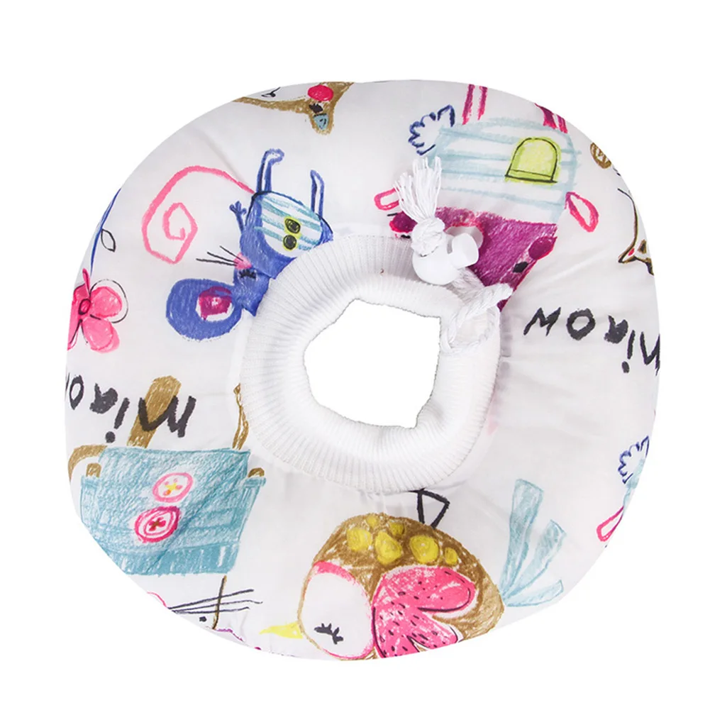 sketch Pet Soft Elizabeth Collar Cotton Stuffed Recovery Pet Dogs Cats Anti-Bite Collar MYDING - Цвет: sketch