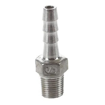 

Promotion! NPT stainless steel connector external thread barb hose nozzle Hose Measurement: 1/8 inch X 6Mm