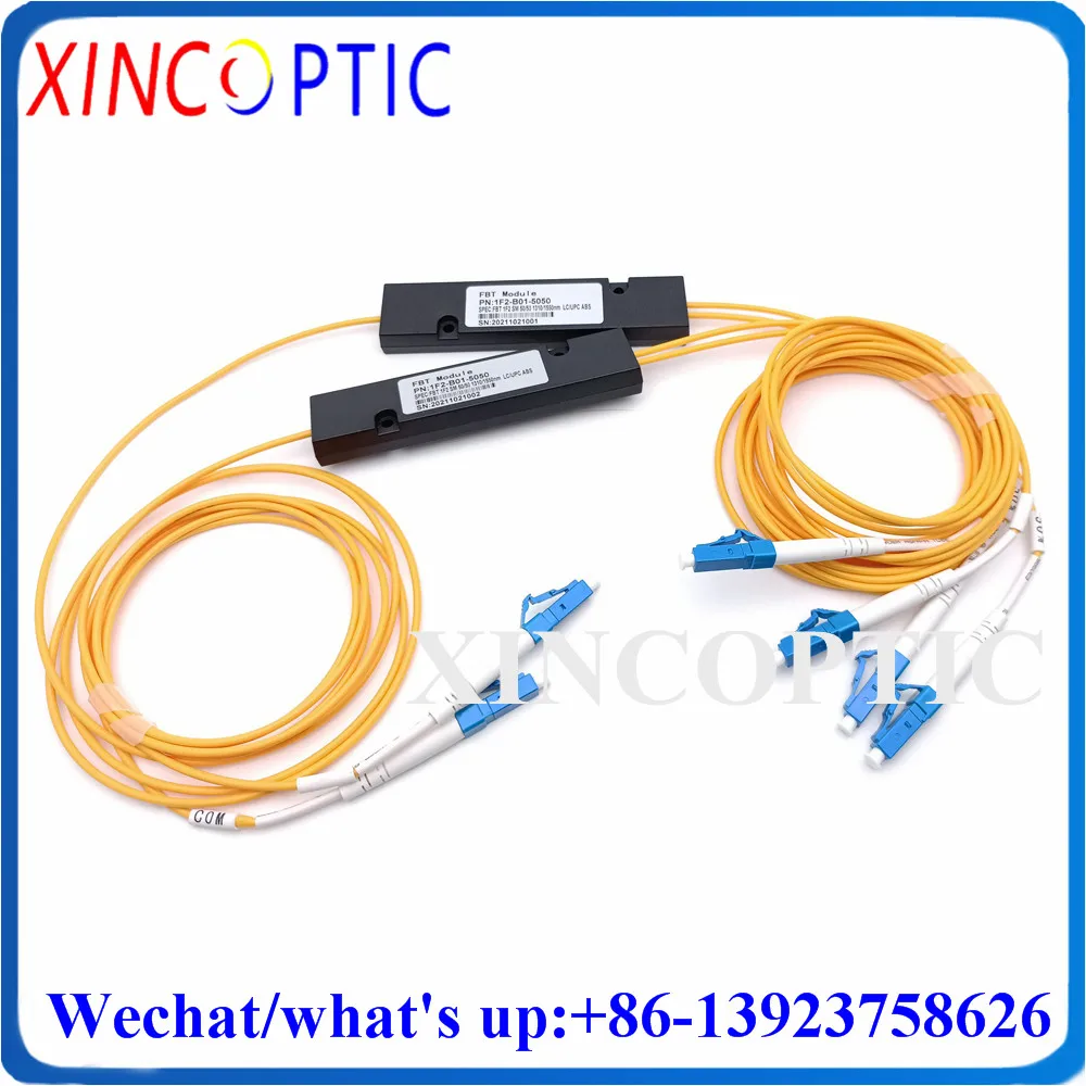 1X2 Lcupc Fbt Accoppiatore, 1*2 50/50 40/60 45/55 30/70 20/80 1/99 5/95 10/90 15/85 1*2 1M 3.0Mm Fibra Ottica Abs Plc Splitter Con Lc