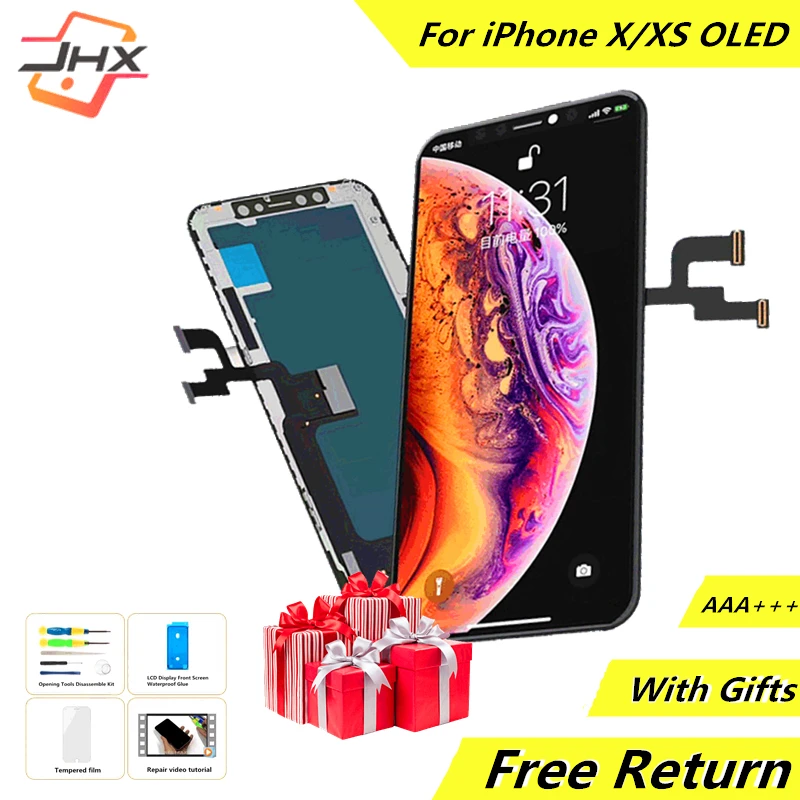 10/лот для iPhone X LCD с 3D сенсорным дигитайзером в сборе пикселей ЖК экран Замена