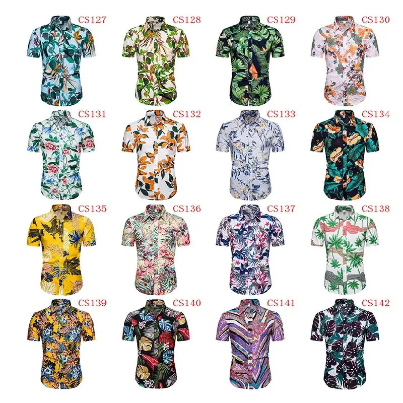 Beach Hawaiian Shirts Men Clothes 2019 Summer Fashion Coconut Tree Printed Short Sleeve Button Down Hawaiian Aloha Shirts Mens Beach Hawaiian Shirts Men Clothes 2019 Summer Fashion Coconut Tree Printed Short Sleeve Button Down Hawaiian Aloha Shirts Mens