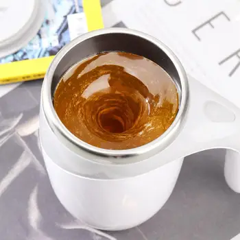 

380ml Automatic Self Stirring Mug Coffee Milk Fruits Mixing Cup Electric Stainless Steel Lazy Rotating Mug Magnetic Stirring Cup