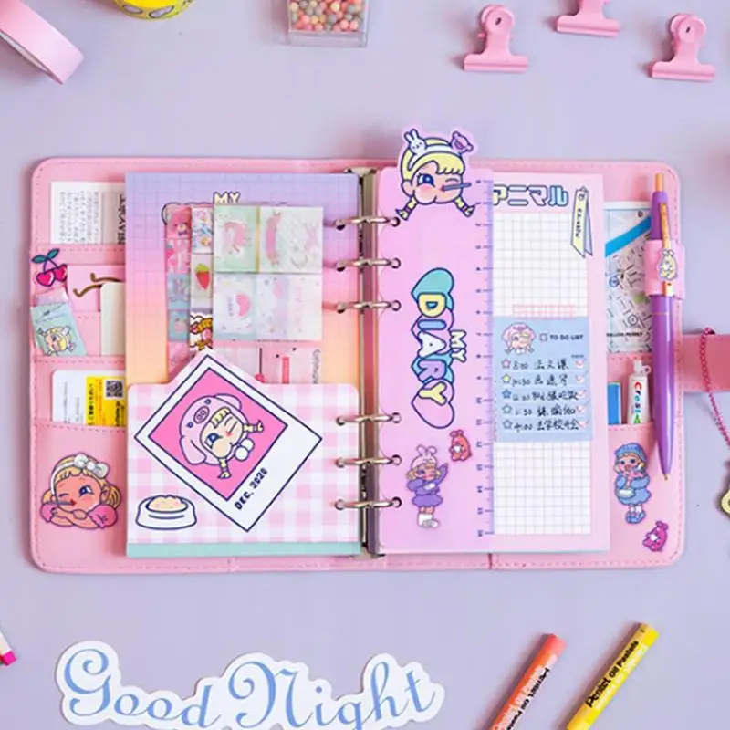 Kawaii Diy Binder notebook A6 корейский дневник на спирали планировщик записная книжка для девочек Fichario Sketcbook органайзер для книг путешественников Q1X9