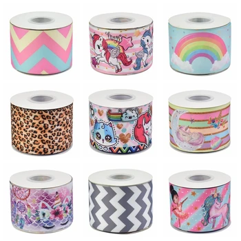 

HuangTao 22MM 25MM 38MM 50MM 75mm Printed Pattern on Grosgrain Ribbon for diy ribbon