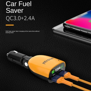 

12V Car Fuel Saver Universal Gas Oil Auto Saving Fuel Tool Dual USB Car Charger Quick 3.0 Reduce Fuel Consumption 15% To 20%
