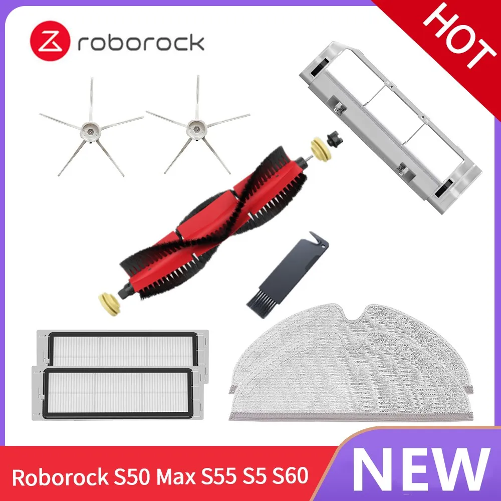 Roborock accesorios S5 más grande S6 S7 S50 S5 S5MAX S6MAX S6 más grande S4 E4 extraíble principal cepillo Cepillo Lateral... partes del filtro