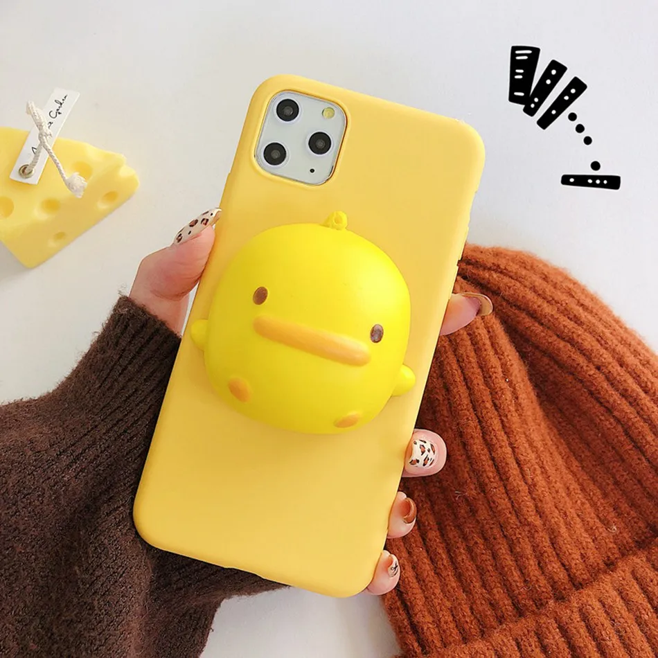 For Xiaomi Mi 9 Lite/CC9 CC9E 10 Pro Cute 3D Duck Stress Reliever Phone Case SE 8 Lite 5X/A1 6X Soft TPU Cover |