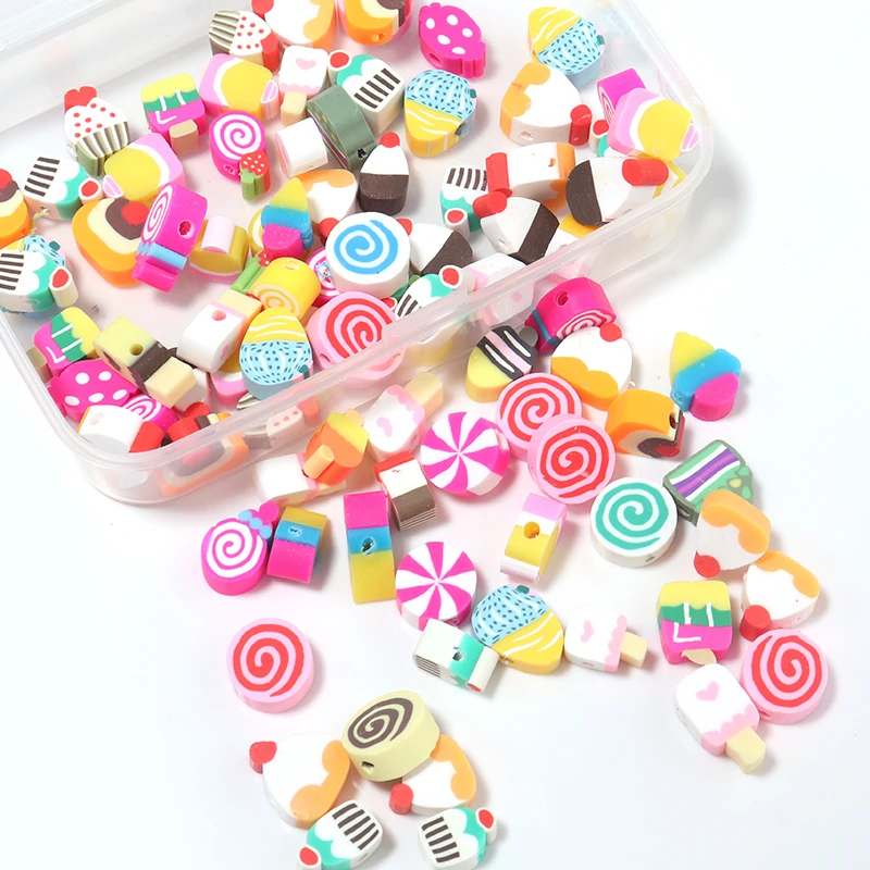 100-910pcs/Box Animal Cake Fruit Flat Polymer Beads Kit Loose Spacer Beads For Jewelry Making Kits Handmade Bracelet Accessories 100-910pcs/Box Animal Cake Fruit Flat Polymer Beads Kit Loose Spacer Beads For Jewelry Making Kits Handmade Bracelet Accessories