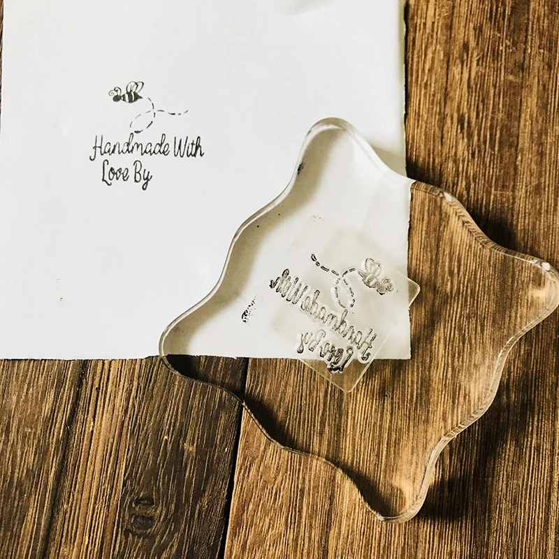 Прозрачные марки Handmady by bee для скрапбукинга DIY фото карты силиконовые прозрачные