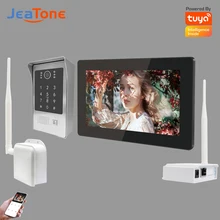 

Jeatone Wireless Intercom Video Doorbell Wifi Door Bell with Camera 2 Way Talk Digital IP Security Video Intercom System