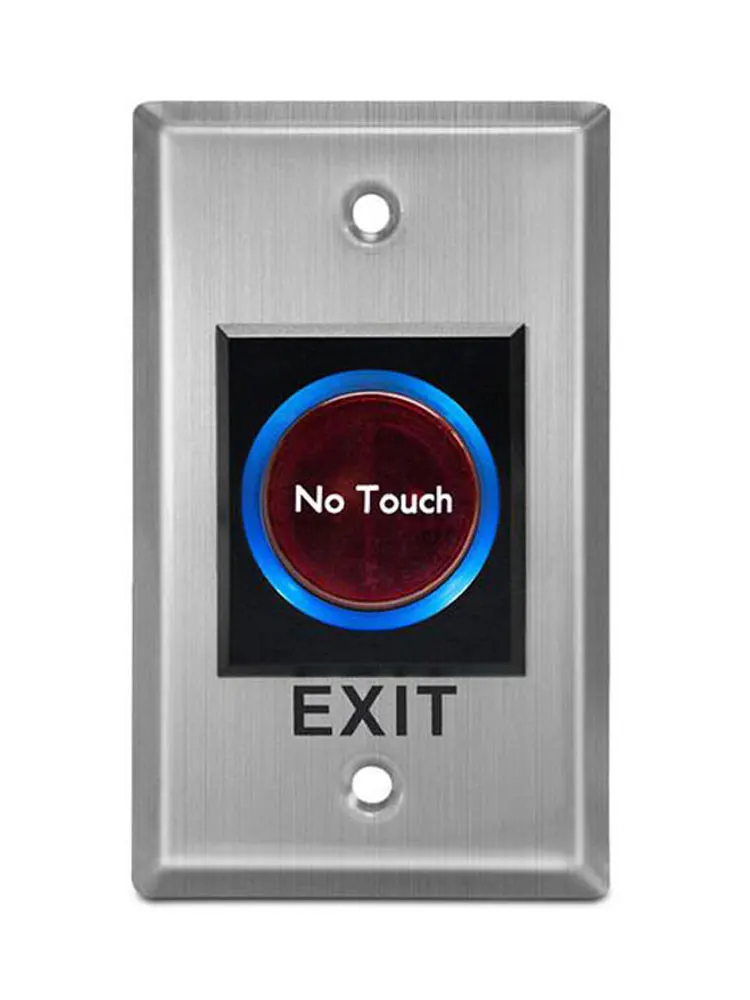 10pcs Infrared exit buttonNO touch panel NO/NC/COM output blue back light electric box