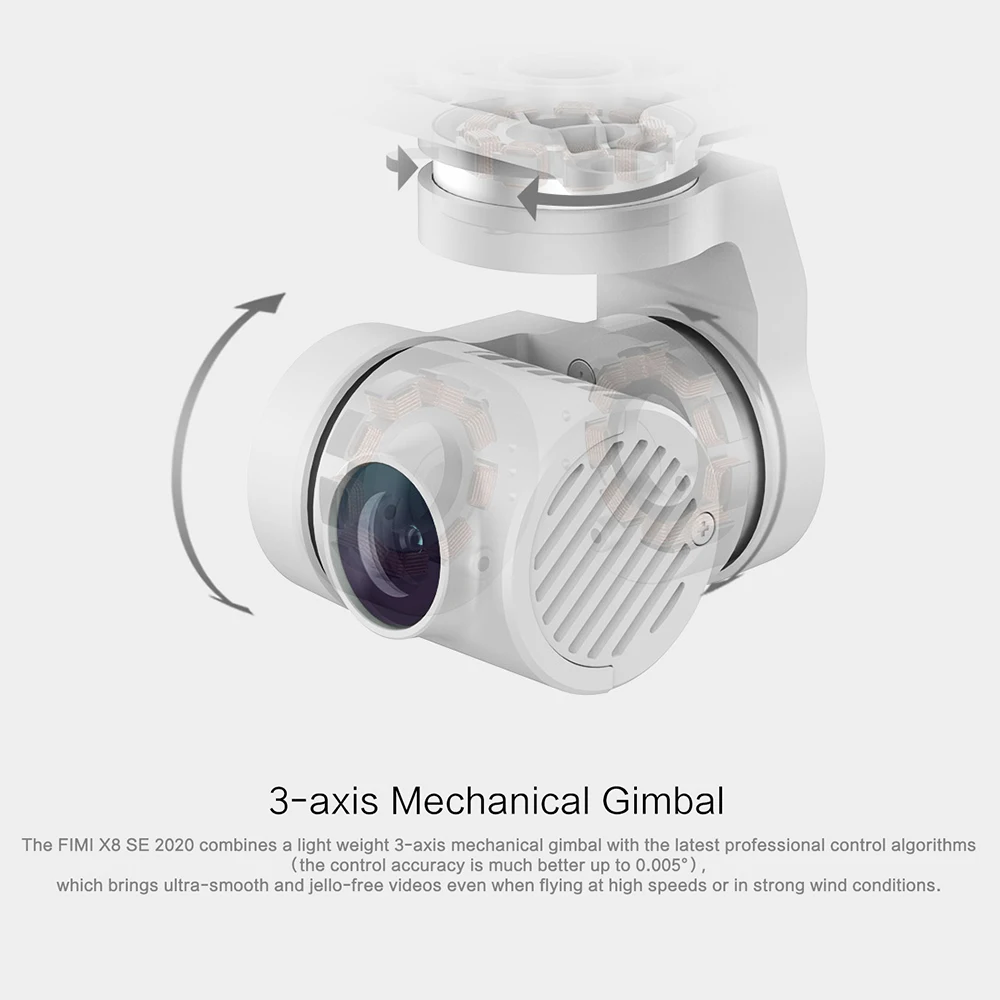 FIMI X8se 2020 3 Axies 4K H.265 HDR 35 минут времени полета 8 км удаленного Управление