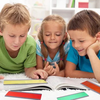 

20pcs Guided Reading Strip Reading Assistance Color Plastic Bookmark Kids for School Students Educational Decoration