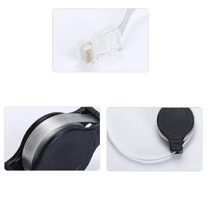 

Telescopic RJ45 network connection cable and connector network cable