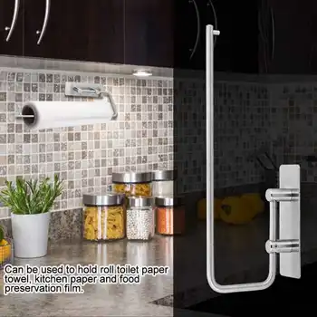 

Rustproof Toilet Paper Holder Stainless Steel Self-adhesive Tissue Hanger Bathroom Kitchen Roll Paper Towel Dispenser Rack