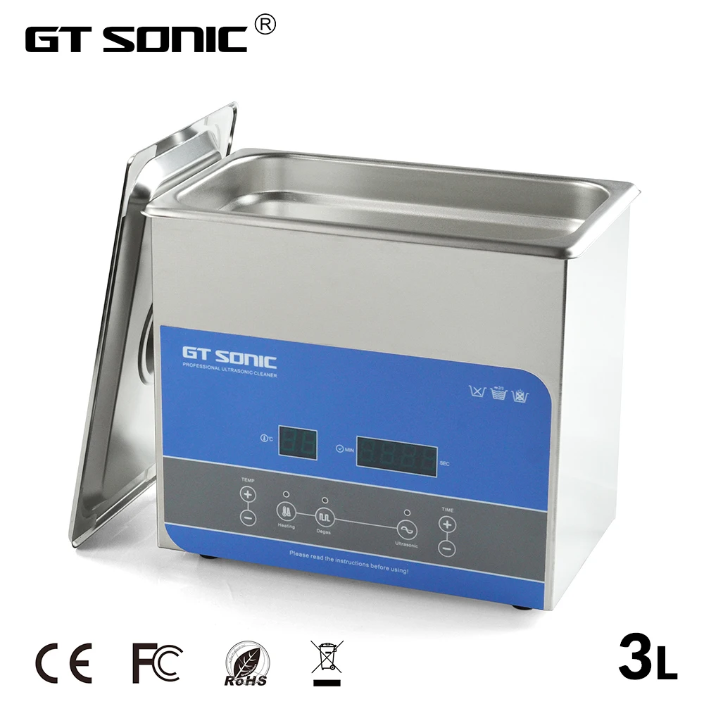 Цифровой ультразвуковой очиститель GTSONIC для ванной 3л 100 Вт 99 мин. таймер нагрева