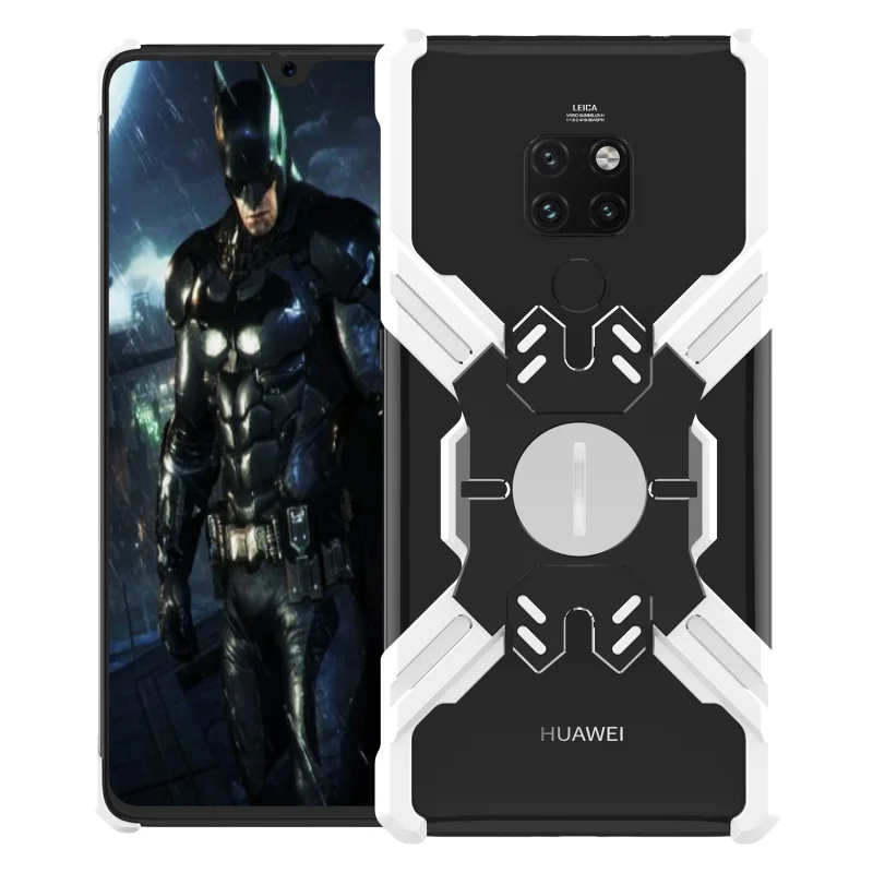 Герой Marvel элементы Алюминиевый металлический бампер чехол для huawei mate 20/Pro тонкий жесткий защитный бампер для телефона mate 20 - Цвет: Silver Black