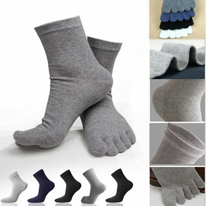 

2020 Hot sale Toe Shoes Unisex 1 Pair Men Women Socks For Five Fingers Toe Cotton Solid Ankle Length Causal Socks