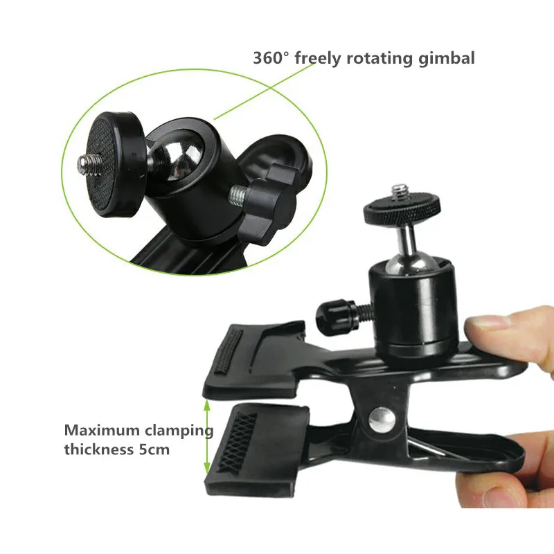 360 degree rotating Strong Clamp Universal clip For Gopro hero 7 6 5 4 3 2 1 SJCAM Xiaomi Yi Sports action camera Accessories (4)