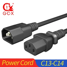 GCX IEC C13 to IEC C14 Power Extension Cord Male to Female 17AWG 16 AWG C13 C14 Power Cable For Dell PC Computer Monitor PDU GCX IEC C13 to IEC C14 Power Extension Cord Male to Female 17AWG 16 AWG C13 C14 Power Cable For Dell PC Computer Monitor PDU