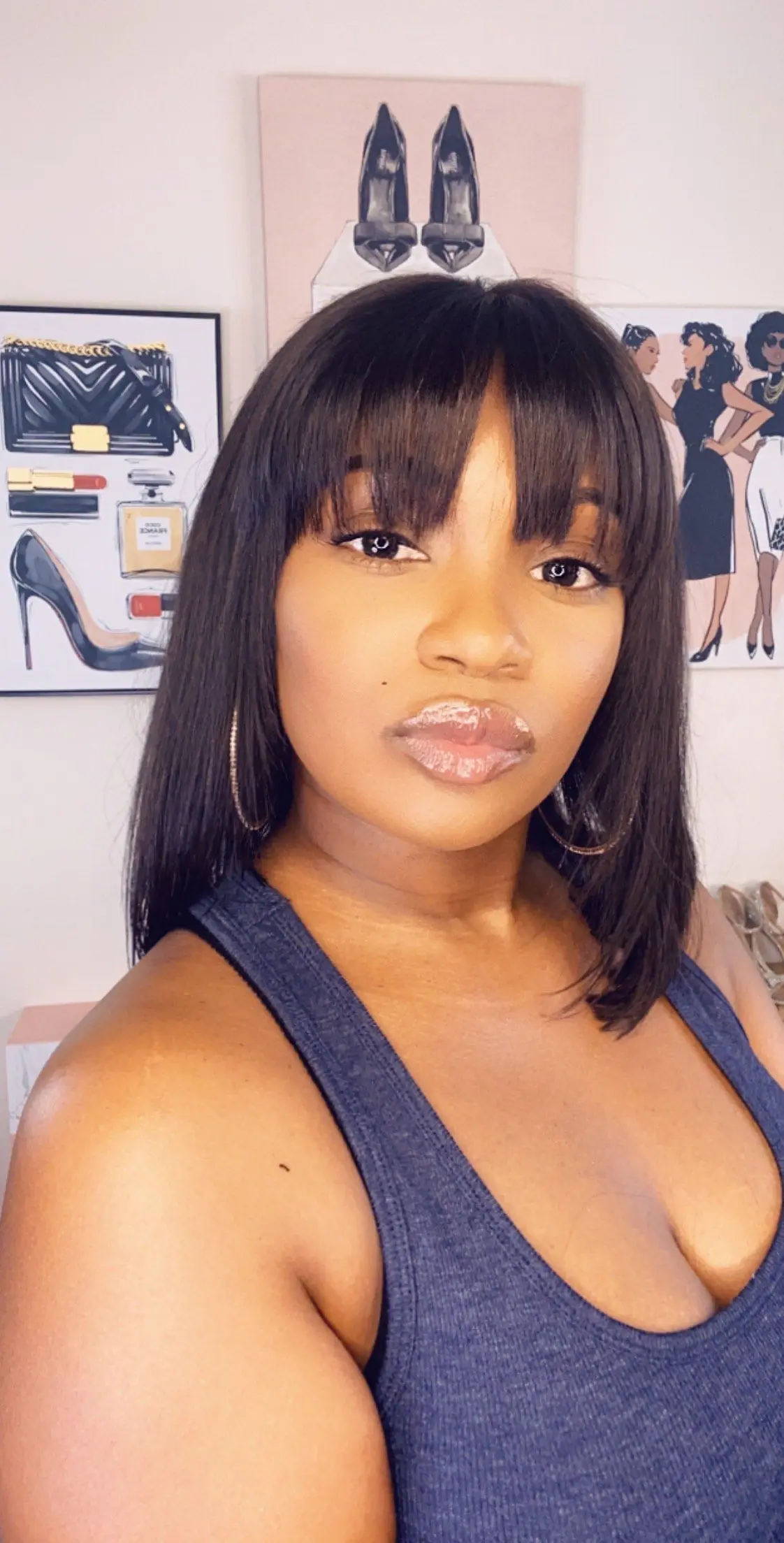 Preto em Linha Peruca com Franja Sintéticas para as Mulheres Resistente ao Calor Aoosoo Reta Curto Perucas Fibra Cabelo Peruca Cosplay Bob 7 com franja curto perucas sintéticas para as