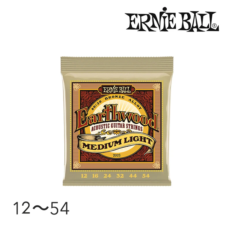 Original Ernie Ball 2003 Earthwood Medium Light Acoustic Guitar Strings Bronze Set .012 - .054 | Спорт и развлечения