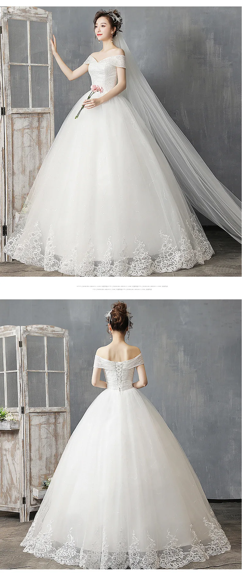 Роскошные свадебные платья для невесты на шнуровке, для невесты свадебное платье с вышивкой большой размер, Принцесса платья Бальные платья