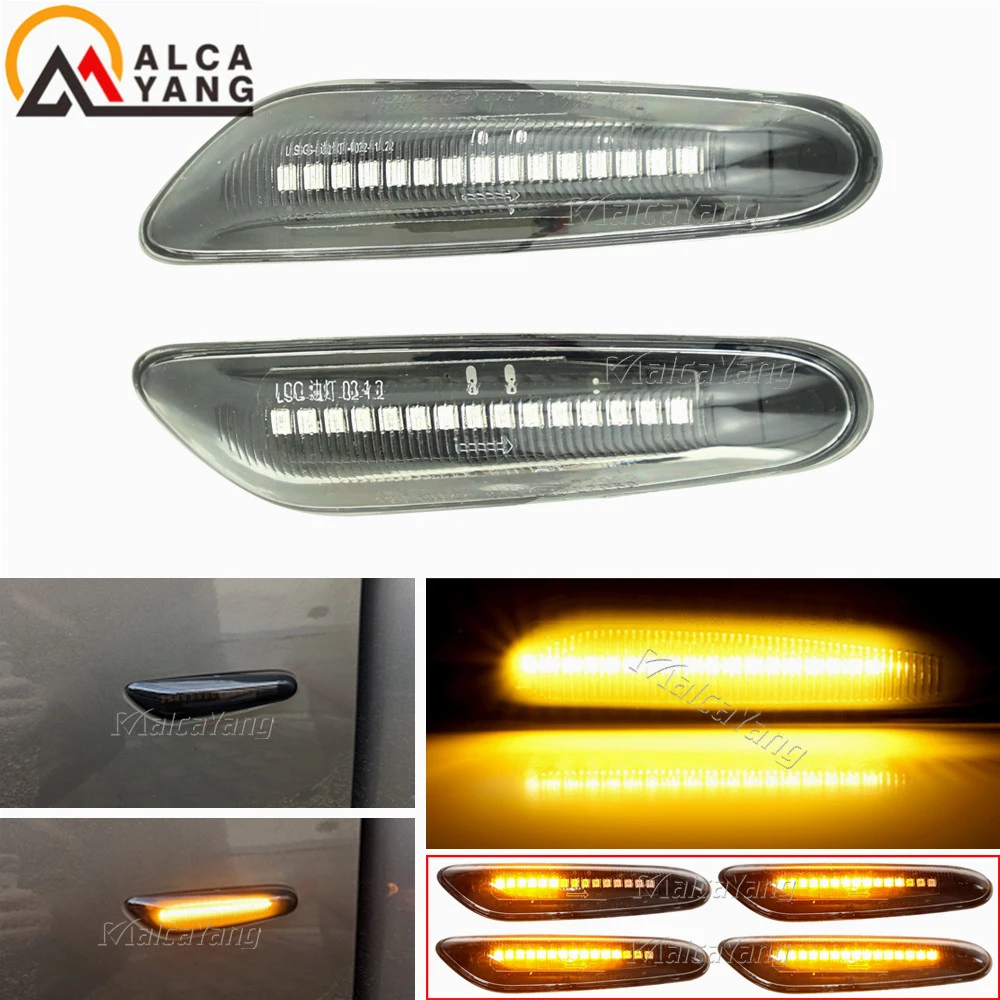Sequential Flashing Led Turn Signal Side Marker Light Blinker For Bmw