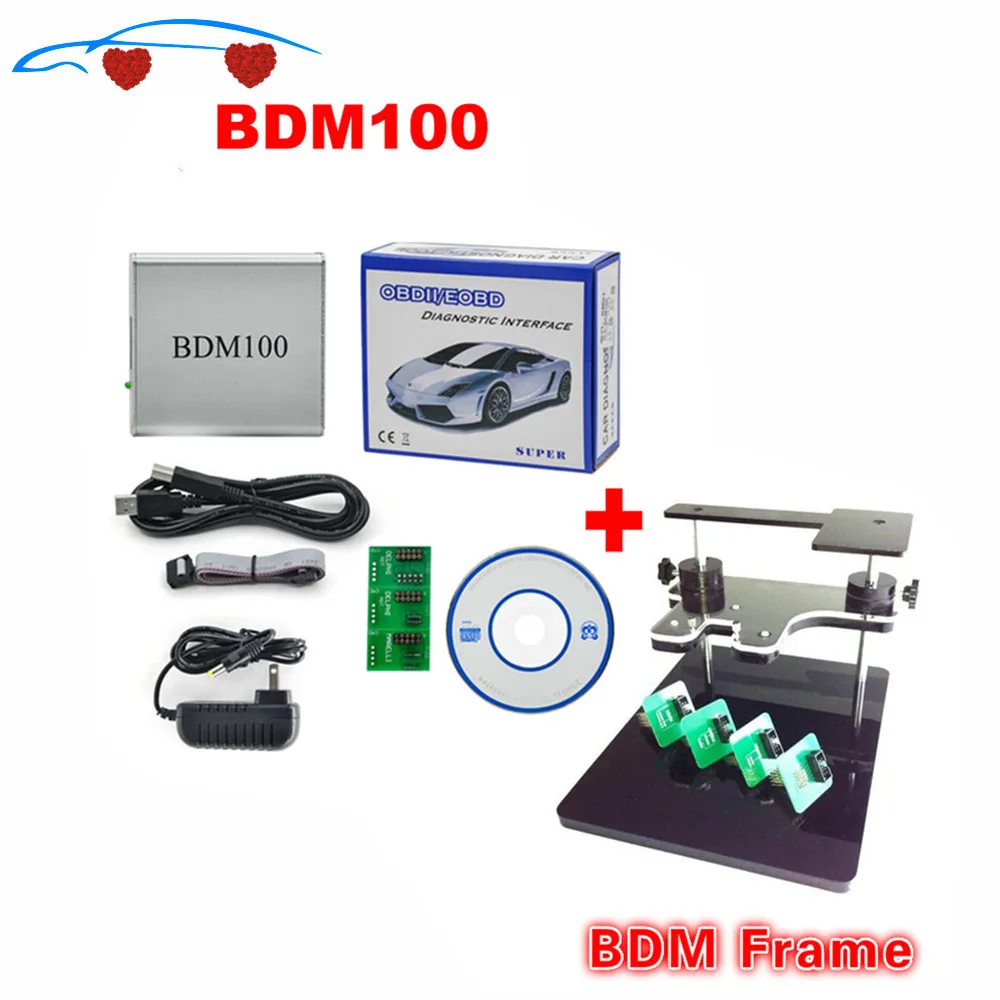 Novo bdm 100 ecu bdm 1255 programador bdm100 cdm1255 + quadro bdm com adaptadores conjunto apto para bdm100 programador/cmd, quadro bdm