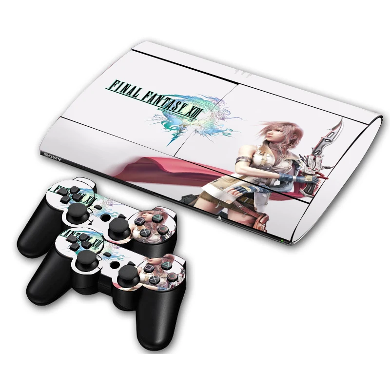 Наклейка для PS3 Slim Playstation 3 игровая консоль Skin Slim+ 2 шт скины для PS3 Slim контроллеры аксессуары - Цвет: 5