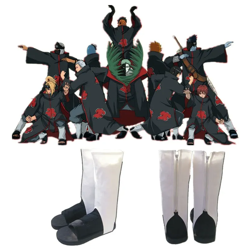Anime cosplay Akatsuki cosplay Shoes Black shoes white cover Halloween  comic cosplay|Anime Costumes| - AliExpress