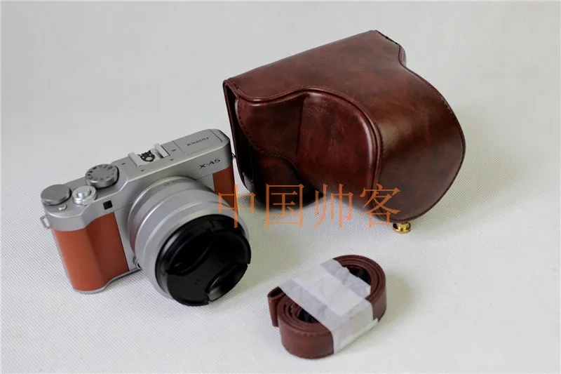Полный корпус Точная посадка из искусственной кожи чехол для Fujifilm Fuji X-A7 XA7 X-A5 X-A20 xa5 xa20 15-45 мм крышка объектива с плечевым ремнем